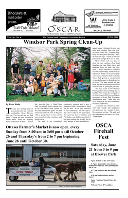 Windsor Park Spring Clean-Up OSCA Firehall Fest