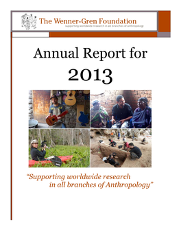 Annual Report for 2013