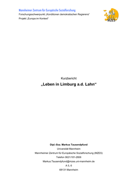 „Leben in Limburg A.D. Lahn“