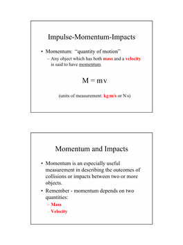 Impulse-Momentum-Impacts