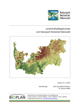 Landschaftspflegekonzept Zum Naturpark Neckartal-Odenwald