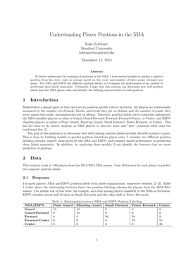 Understanding Player Positions in the NBA