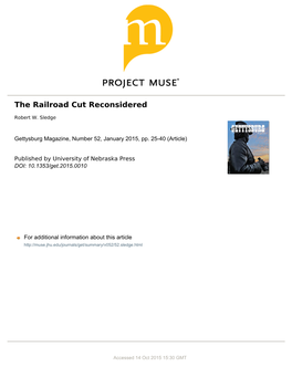 The Railroad Cut Reconsidered