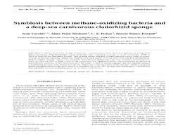 Symbiosis Between Methane-Oxidizing Bacteria and a Deep-Sea Carnivorous Cladorhizid Sponge