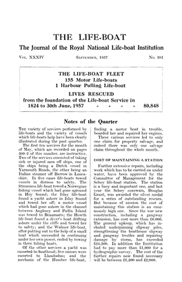 THE LIFE-BOAT the Journal of the Royal National Life-Boat Institution