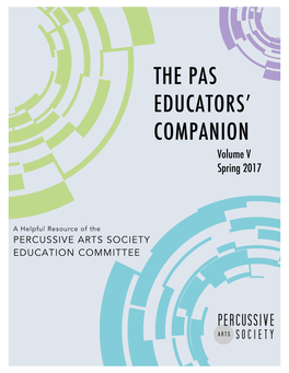 PURPOSEFUL PROGRAMMING of PERCUSSION ENSEMBLE LITERATURE 8 Josh Gottry