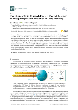 Current Research in Phospholipids and Their Use in Drug Delivery