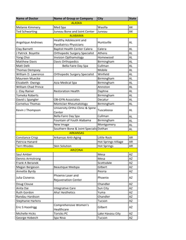 TC Medical List of Doctors 9-9-16