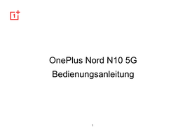 Oneplus Nord N10 5G Bedienungsanleitung