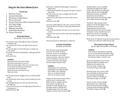 Sing for the East Album Lyrics