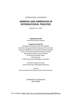 Armenia and Armenians in International Treaties