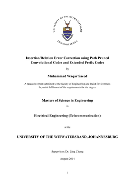 Insertion/Deletion Error Correction Using Path Pruned Convolutional Codes and Extended Prefix Codes