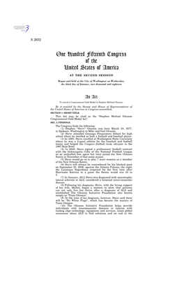 One Hundred Fifteenth Congress of the United States of America