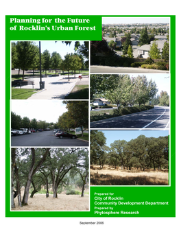 Planning for the Future of Rocklin's Urban Forest