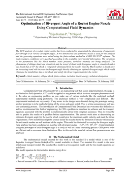 Optimization of Divergent Angle of a Rocket Engine Nozzle Using Computational Fluid Dynamics