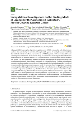 Computational Investigations on the Binding Mode of Ligands for the Cannabinoid-Activated G Protein-Coupled Receptor GPR18