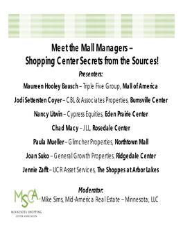 Meet the Mall Managers
