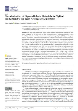 Biovalorization of Lignocellulosic Materials for Xylitol Production by the Yeast Komagataella Pastoris