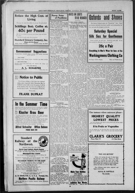 40C Per Pound Announcing That Hi? Wife Announced by the Pacific Power & Saturday Special Had Undergone a Very Successful Op- Lisht Company