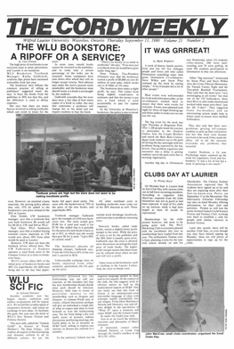 The Cord Weekly (September 11, 1980)