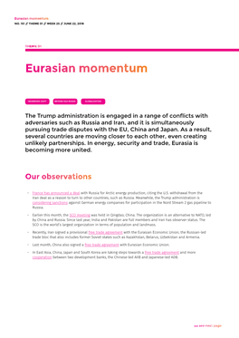 Eurasian Momentum NO