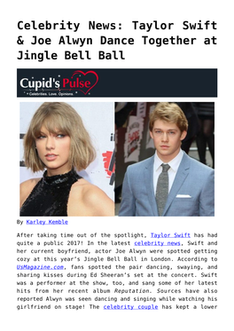 Joe Alwyn Dance Together at Jingle Bell Ball