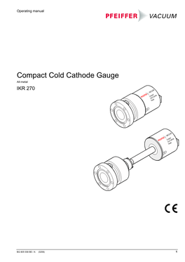 Compact Cold Cathode Gauge All-Metal IKR 270