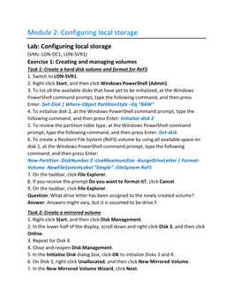 Configuring Local Storage