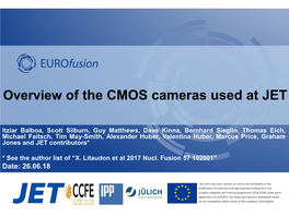 Overview of the CMOS Cameras Used at JET