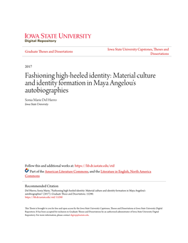 Material Culture and Identity Formation in Maya Angelou's Autobiographies