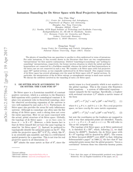 Instanton Tunneling for De Sitter Space with Real Projective Spatial Sections