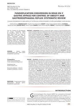 Review Article FUNDOPLICATION CONVERSION in ROUX