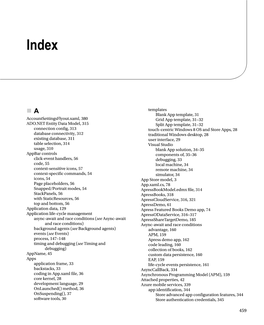 Accountsettingsflyout.Xaml, 380 ADO.NET Entity Data Model, 315