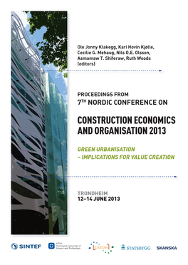 Construction Economics and Organisation 2013