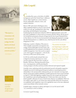 Aldo Leopold Fact Sheet