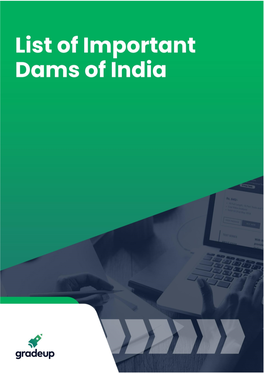 Important Dams of India