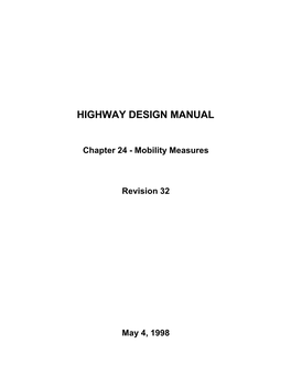 Highway Design Manual Chapter 24.3 Commuter Transfer Facilities