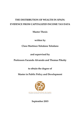 The Distribution of Wealth in Spain: Evidence from Capitalized Income Tax Data