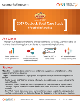 2017 Outback Bowl Case Study #Footbaliinparadise