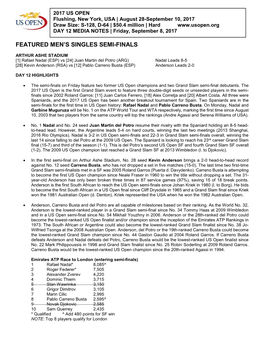 Featured Men's Singles Semi-Finals