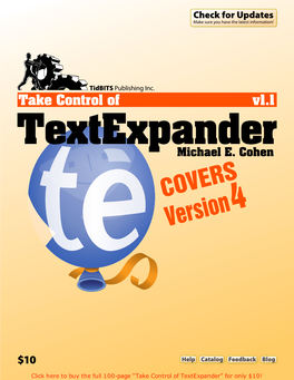 Take Control of Textexpander (1.1) SAMPLE