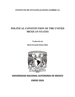 Political Constitution of the United Mexican States