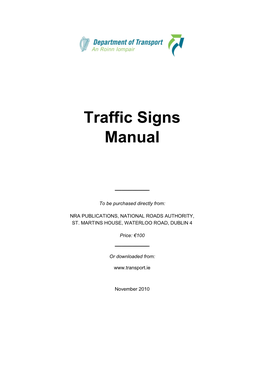 Traffic Signs Manual