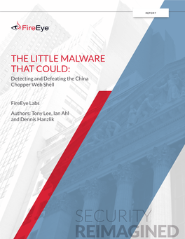 Detecting & Defeating the China Chopper Web Shell | Fireeye