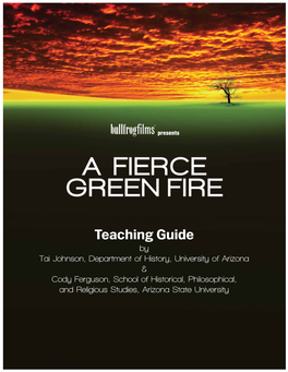 A Fierce Green Fire Start- Ed with the Idea That a Big-Picture Synthesis of Environmentalism Was Needed