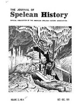 The Journal of Spelean History