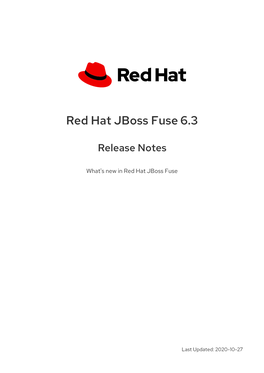 Red Hat Jboss Fuse 6.3 Release Notes