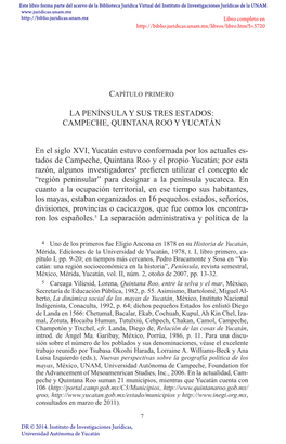 CAMPECHE, QUINTANA ROO Y YUCATÁN En El Siglo XVI, Yucatán