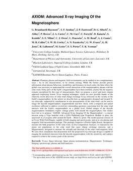 AXIOM: Advanced X-Ray Imaging of the Magnetosphere