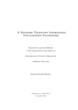 A Network Telescope Information Visualisation Framework